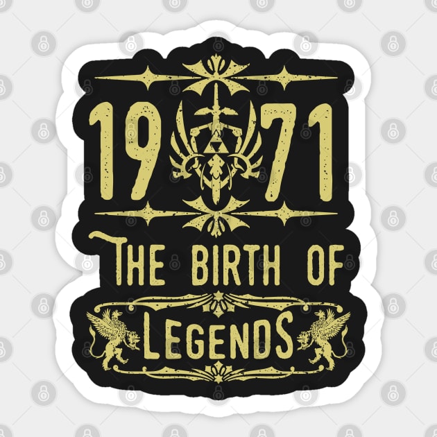 1971 The birth of Legends! Sticker by variantees